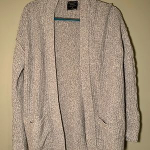 A&F Soft Gray Cardigan